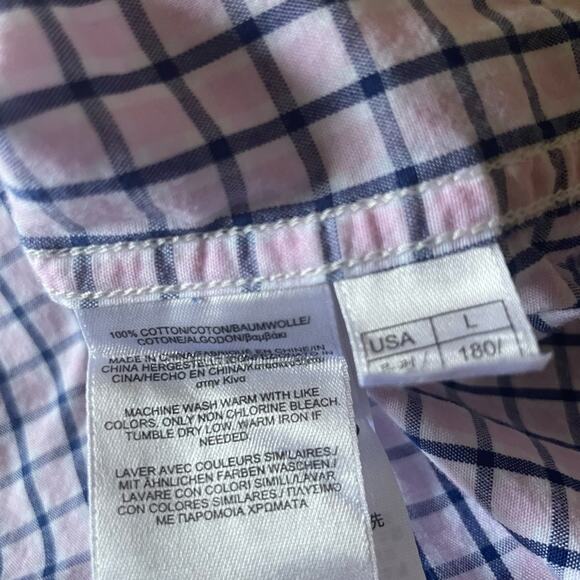 Brooks Brothers Mens/Teens Madison Button Down Shirt Pink/ Blue Size Large - Picture 4 of 10